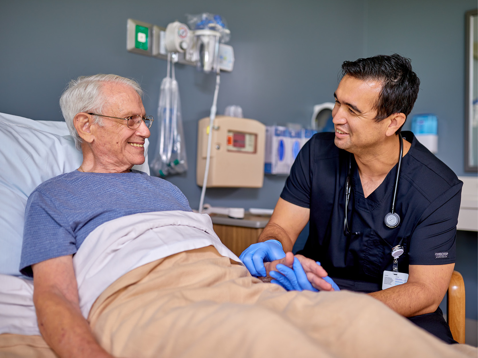 patient and a nurse