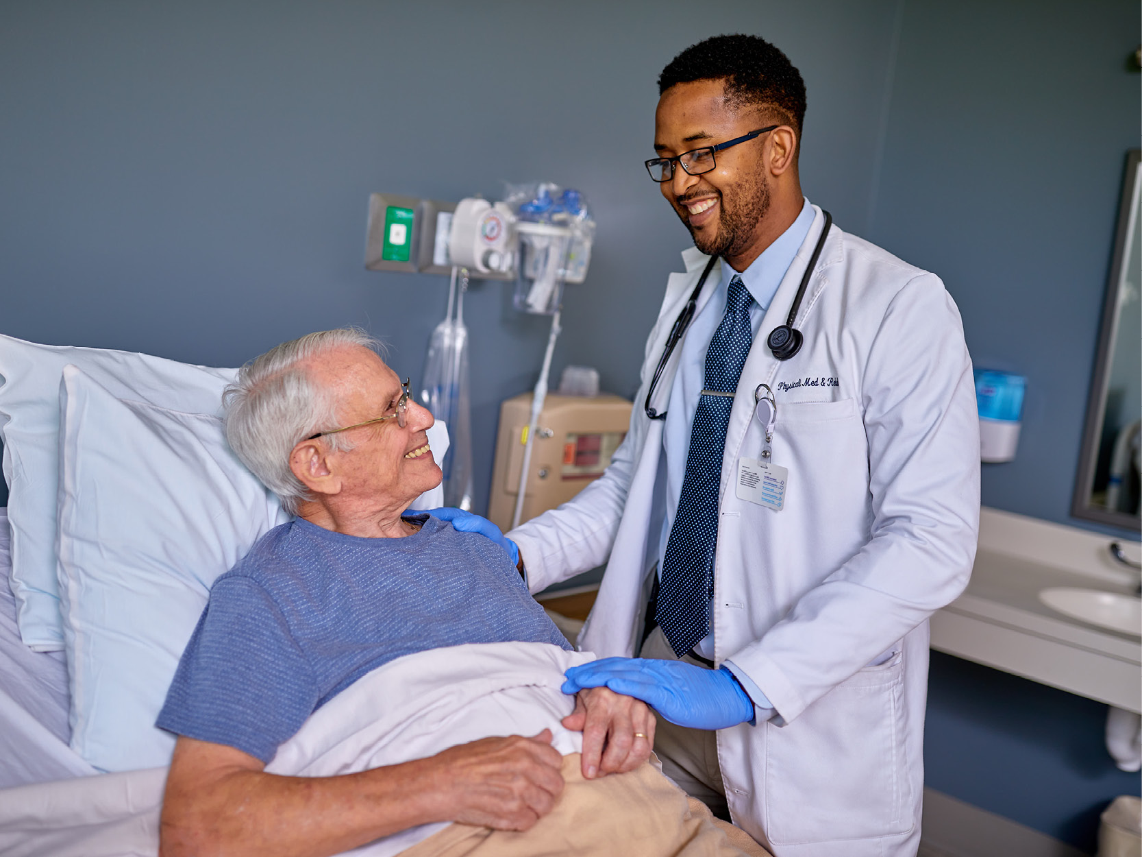 physician with a patient