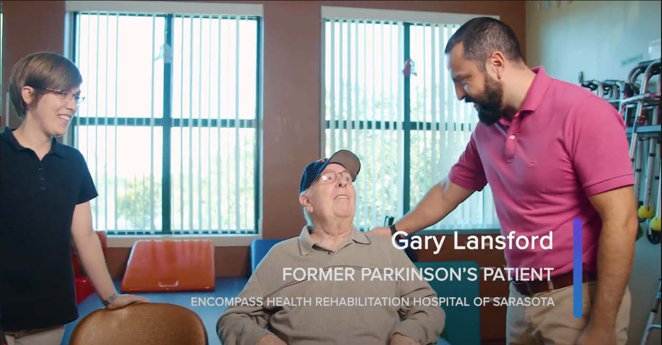 Gary recovered from his stroke at Encompass Health Rehabilitation Hospital of Sarasota.