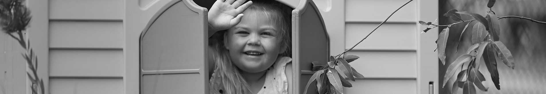 Girl waving