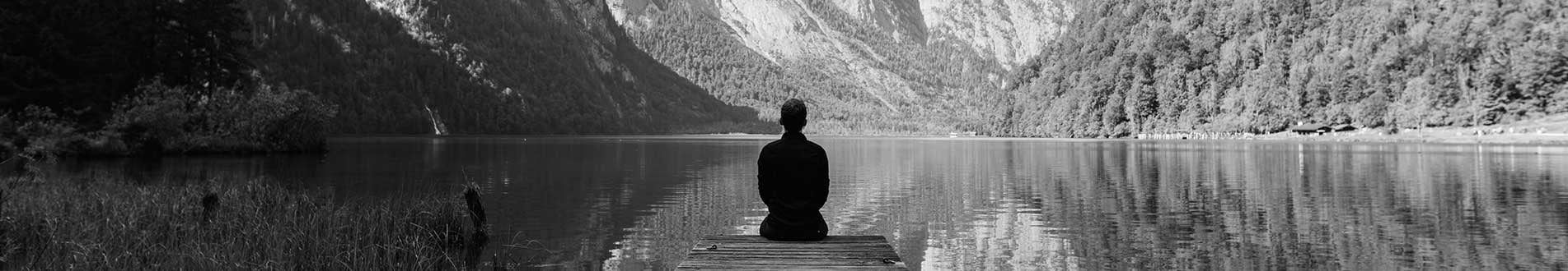 Man and mountains
