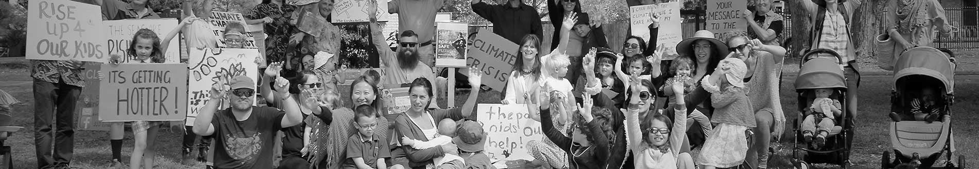 People protesting for climate change