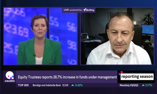 Equity Trustees' Mick O'Brien features on Ausbiz TV