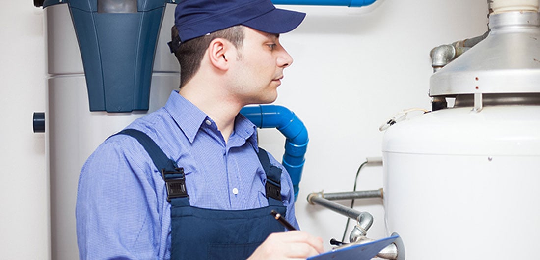 inspecting a boiler