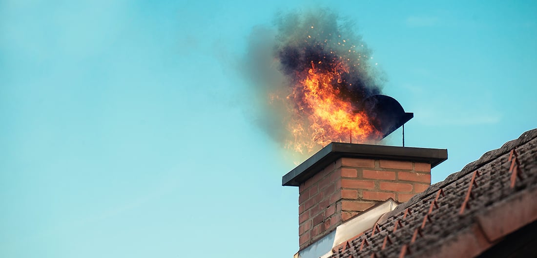 chimney on fire
