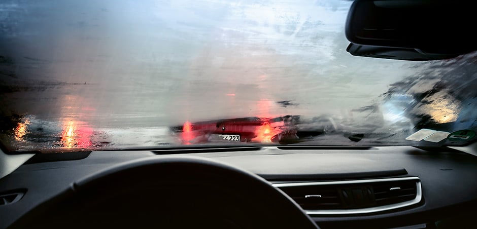 foggy windshield