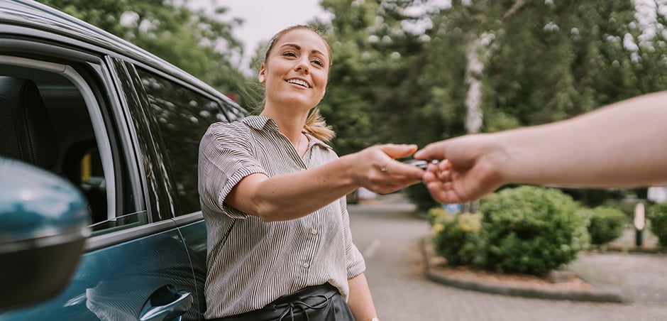 handing someone the keys