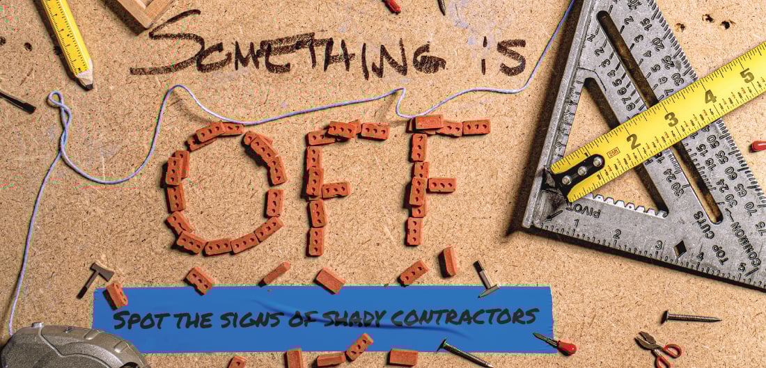 the words something is off written with tools