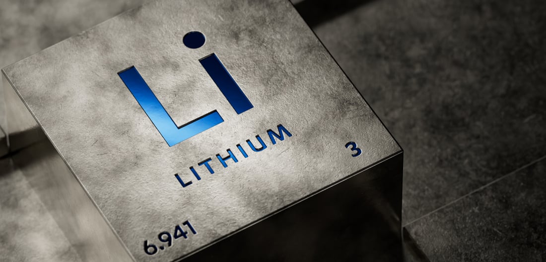 Periodic table tile for lithium