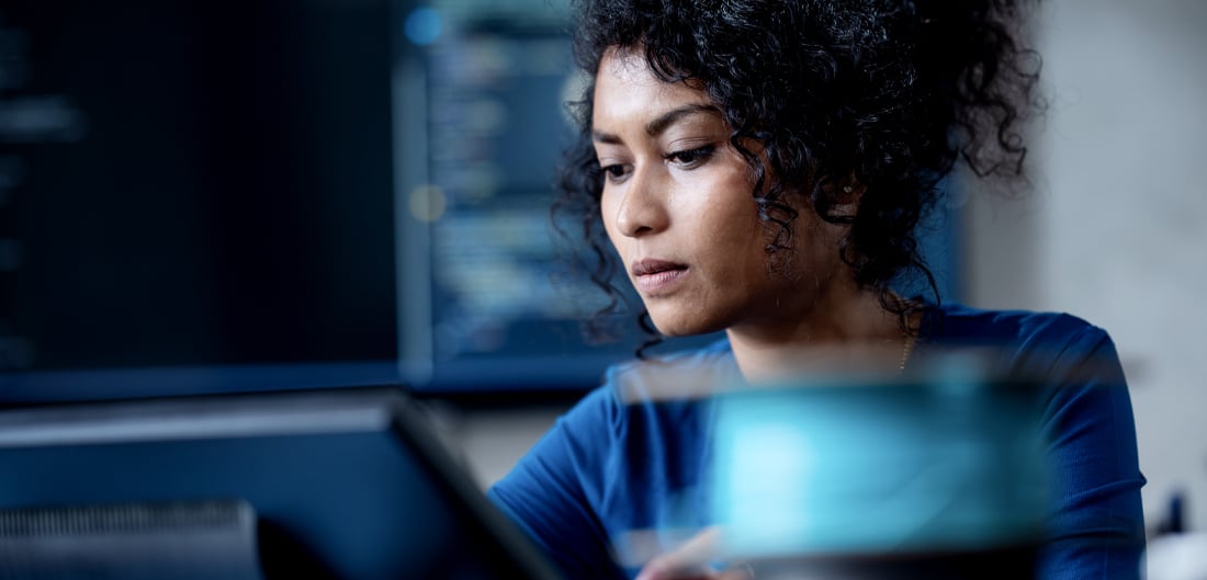 woman working