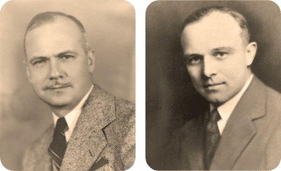 vintage image of ERIE founders H.O. Hirt and O.G. Crawford