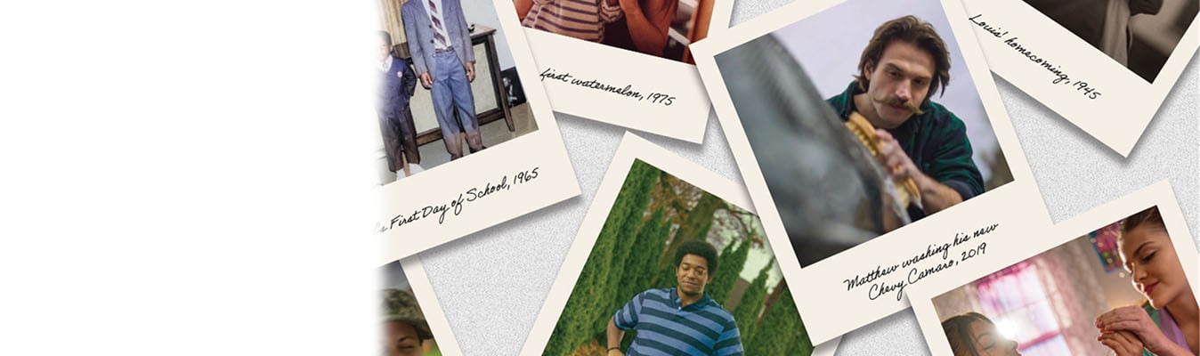 A collection of Polaroid photos