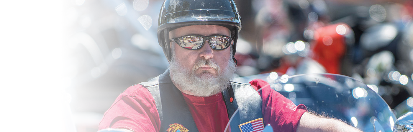 man on motorcycle