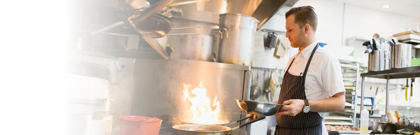 cook in restaurant kitchen