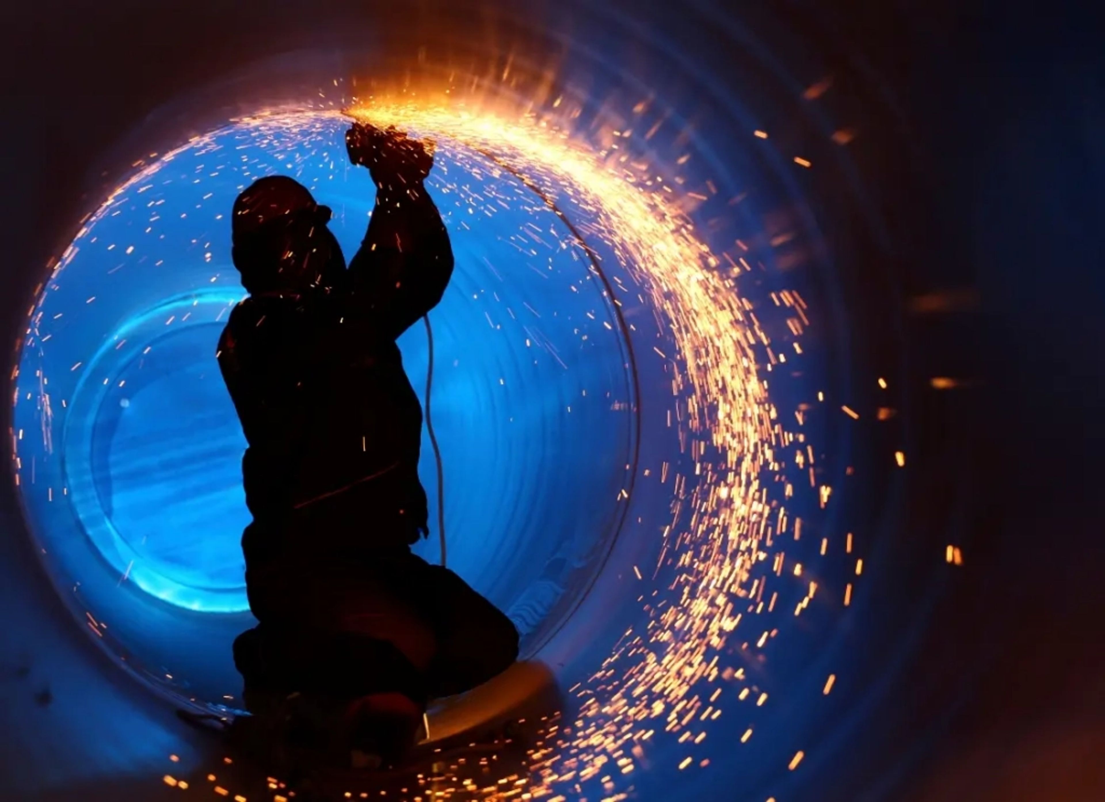 weldoing circular ductwork inside