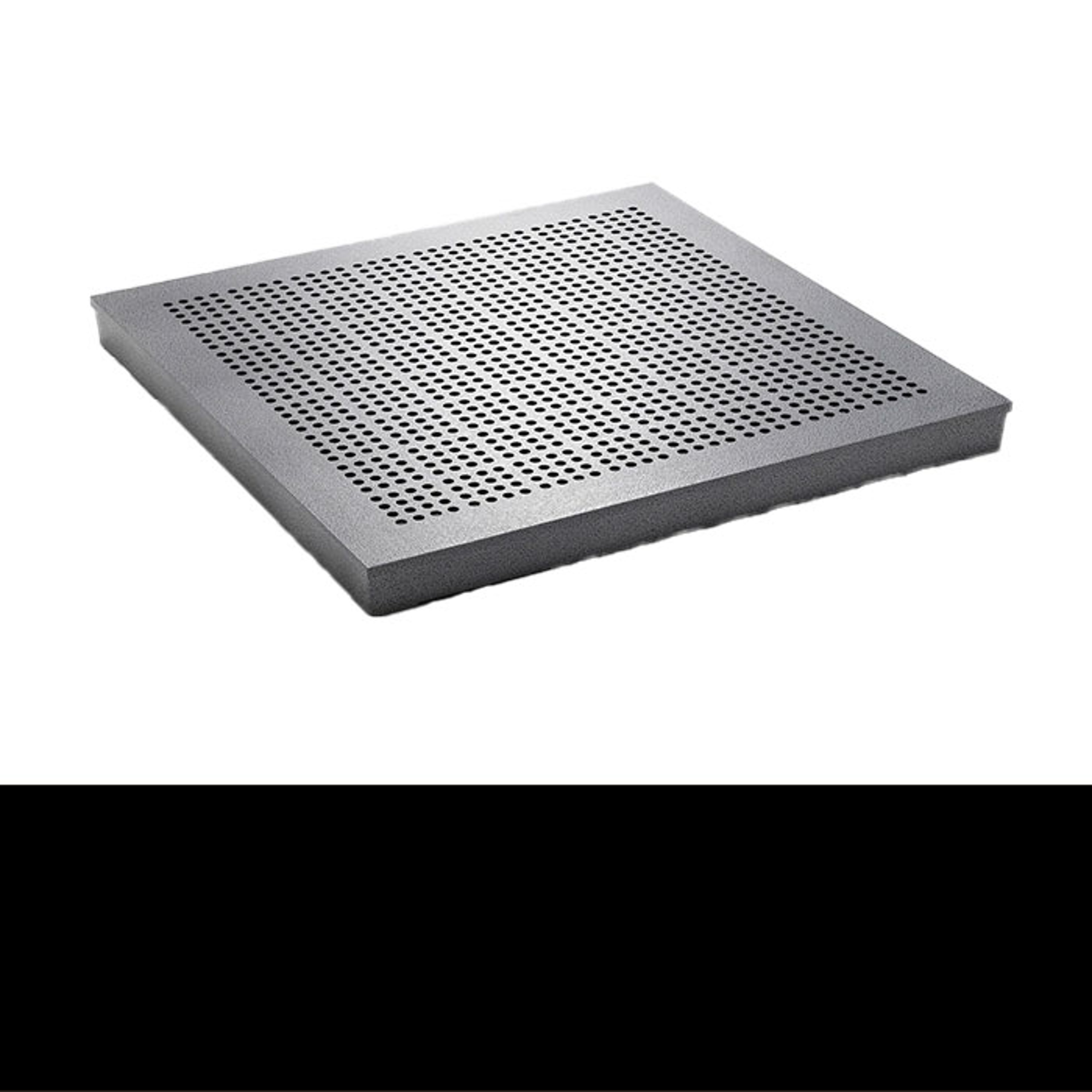 Perforated panel raised floor