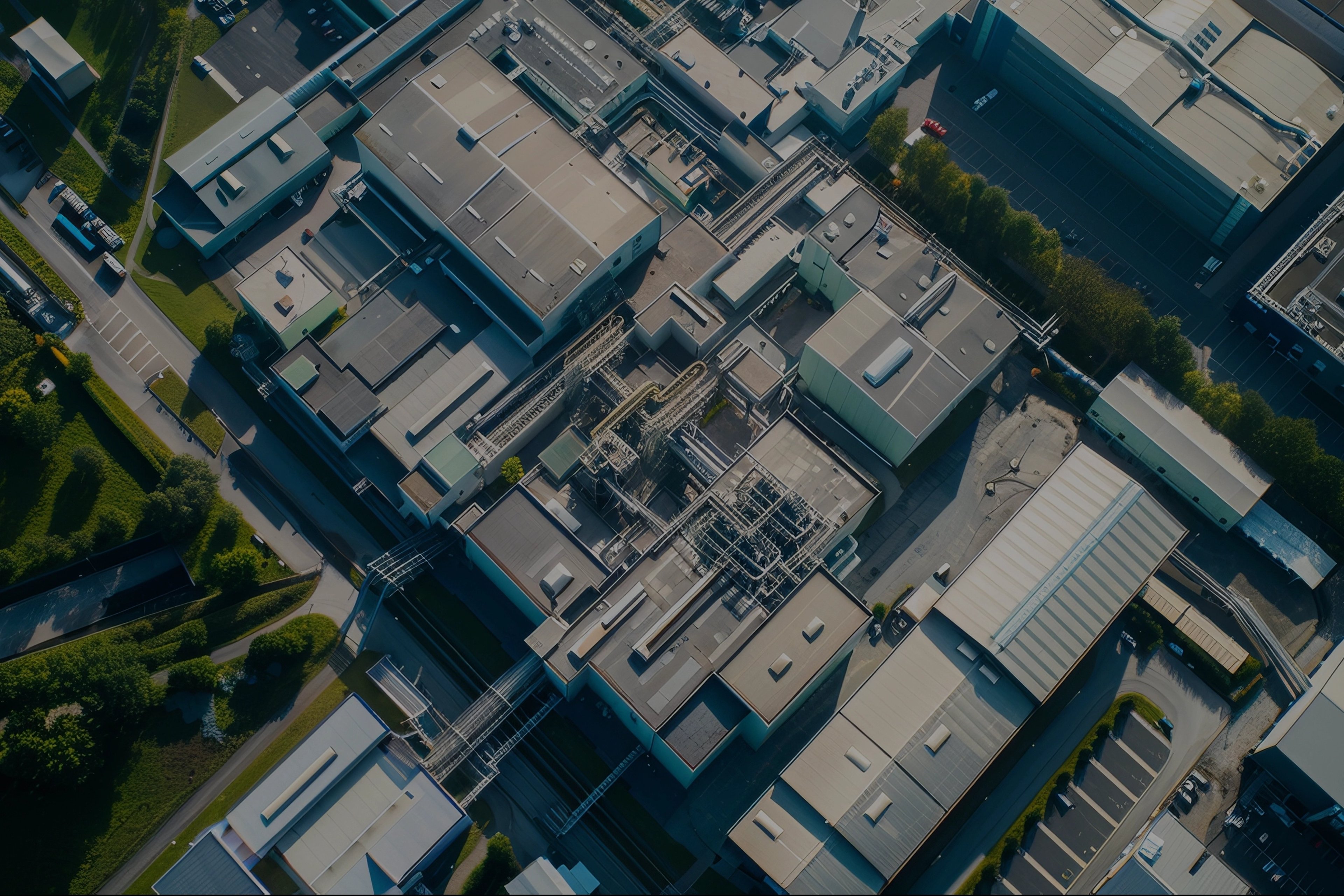 Aerial view of a semiconductor facility