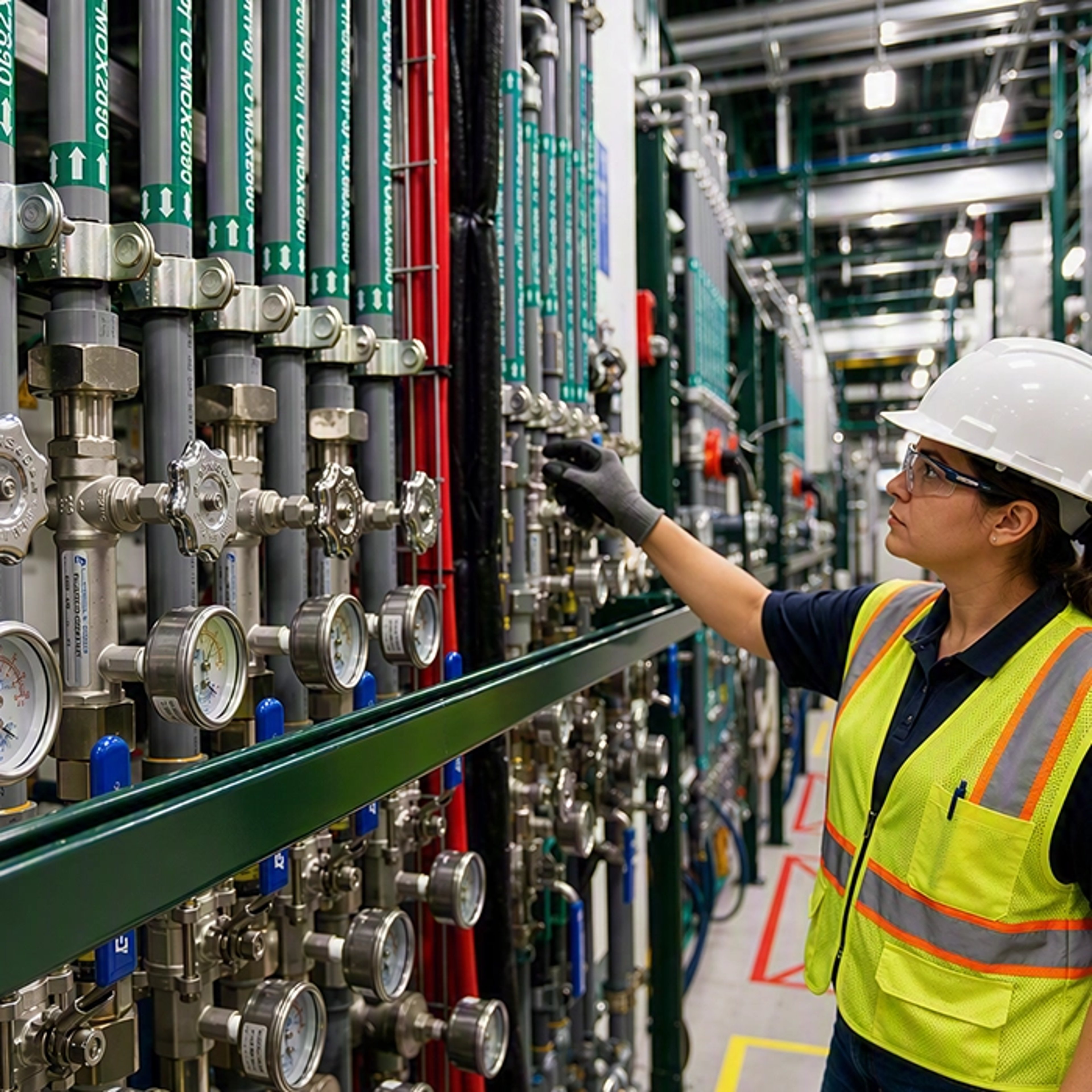 Process piping in a semiconductor facility