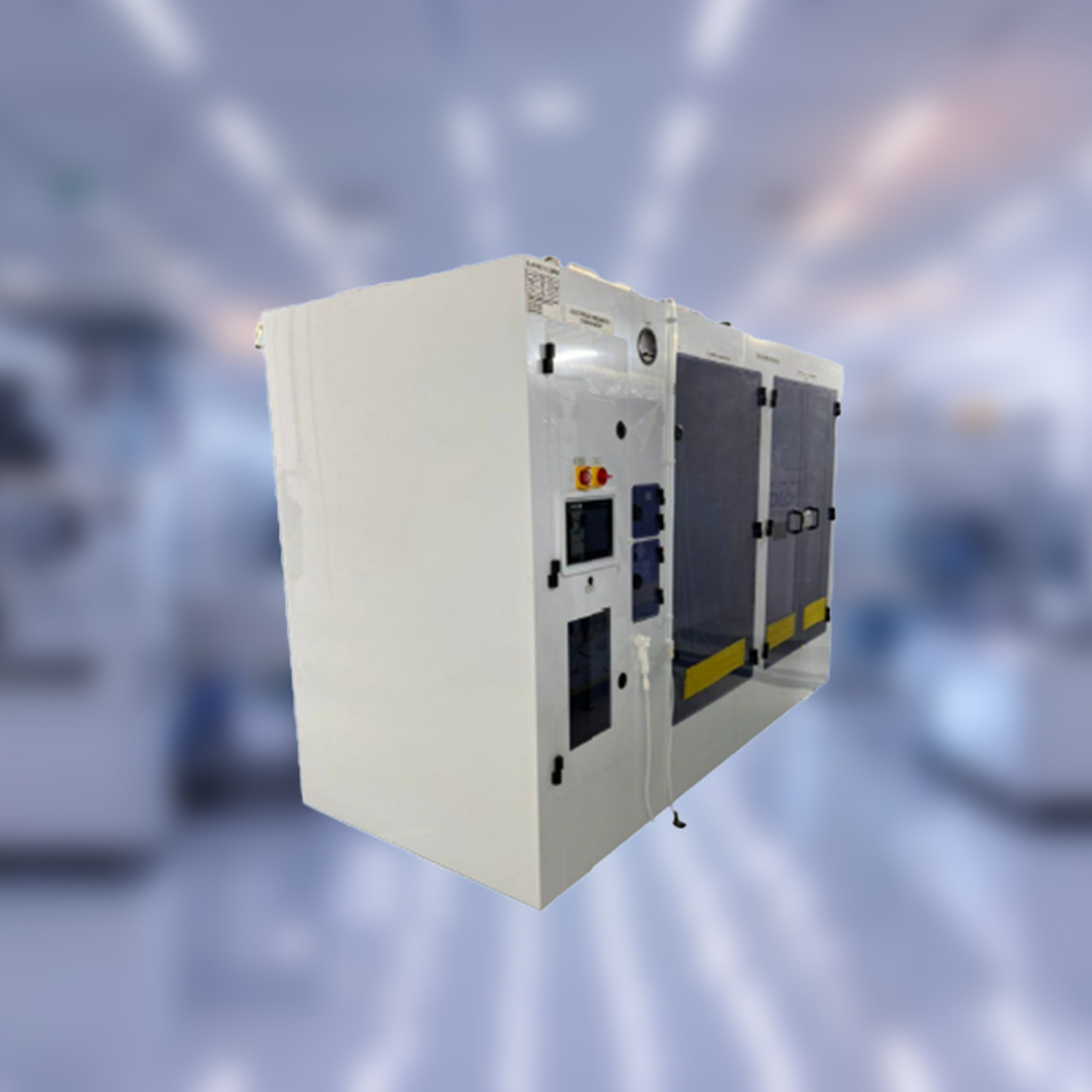 CDTM against a blurred cleanroom