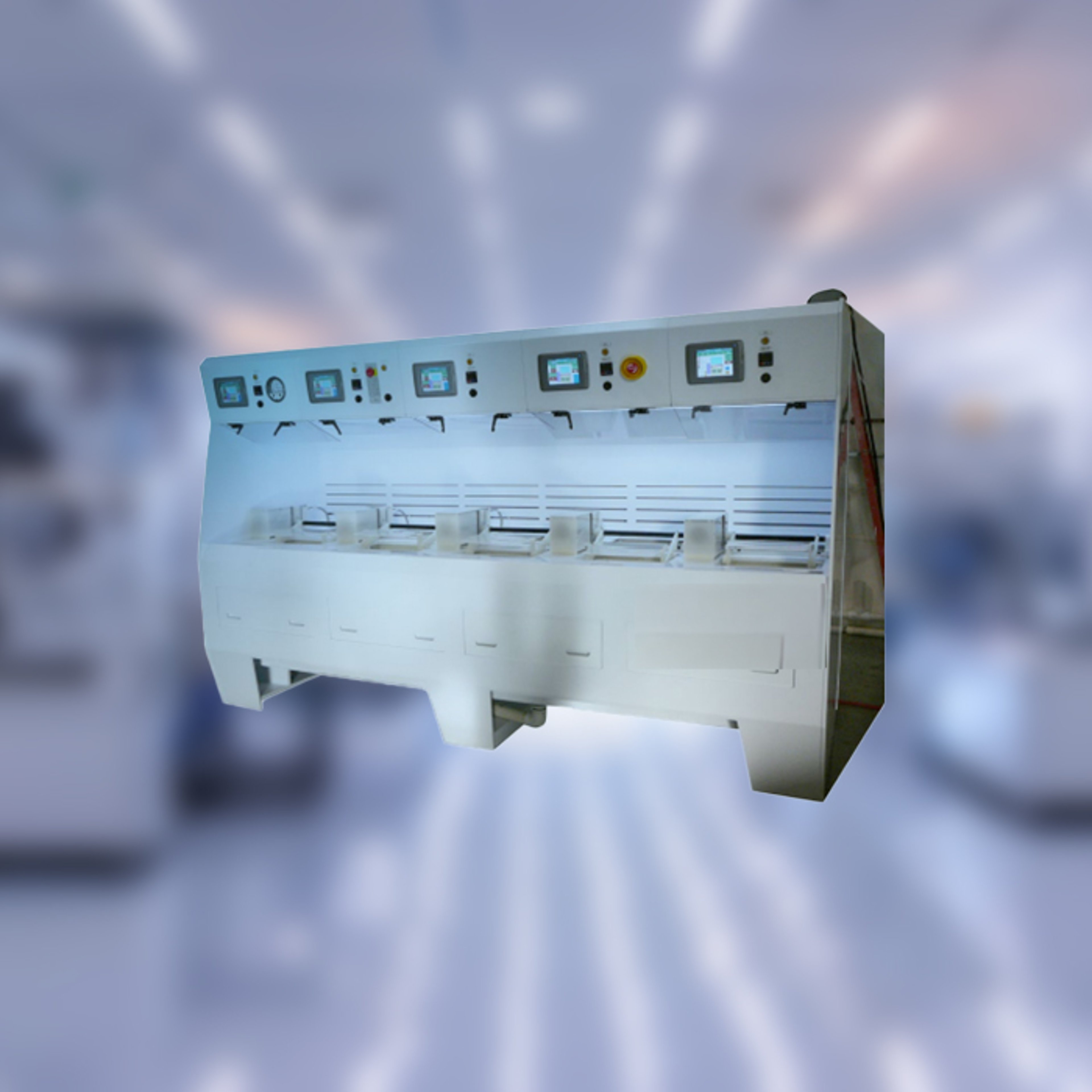 CELERA wet bench in a blurred cleanroom