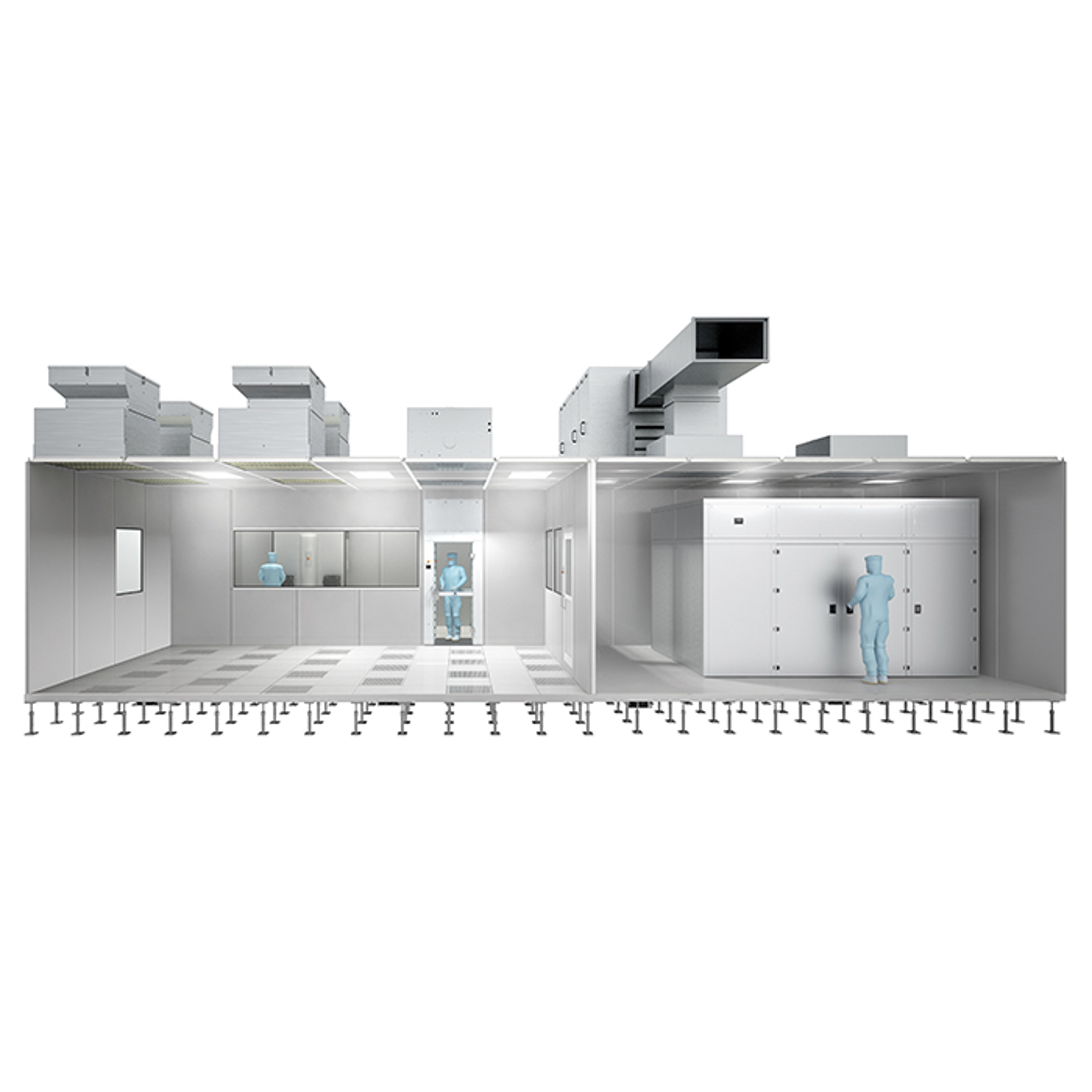 Wat is inbegrepen in de modulaire cleanroom?