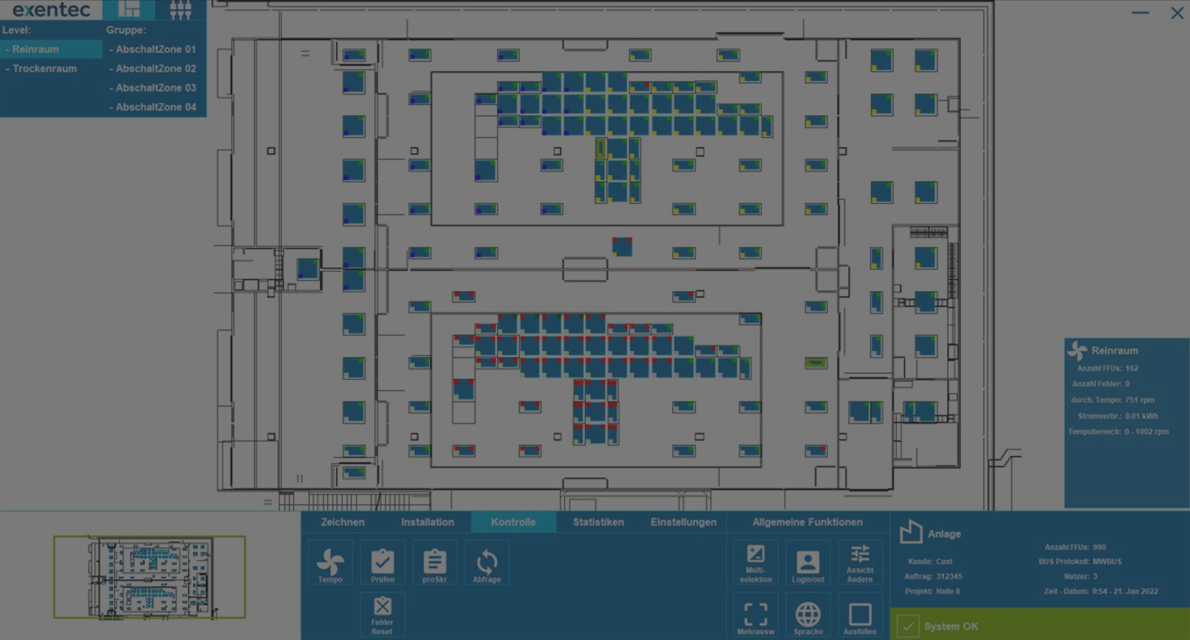 Reinraum-Kontrollsysteme