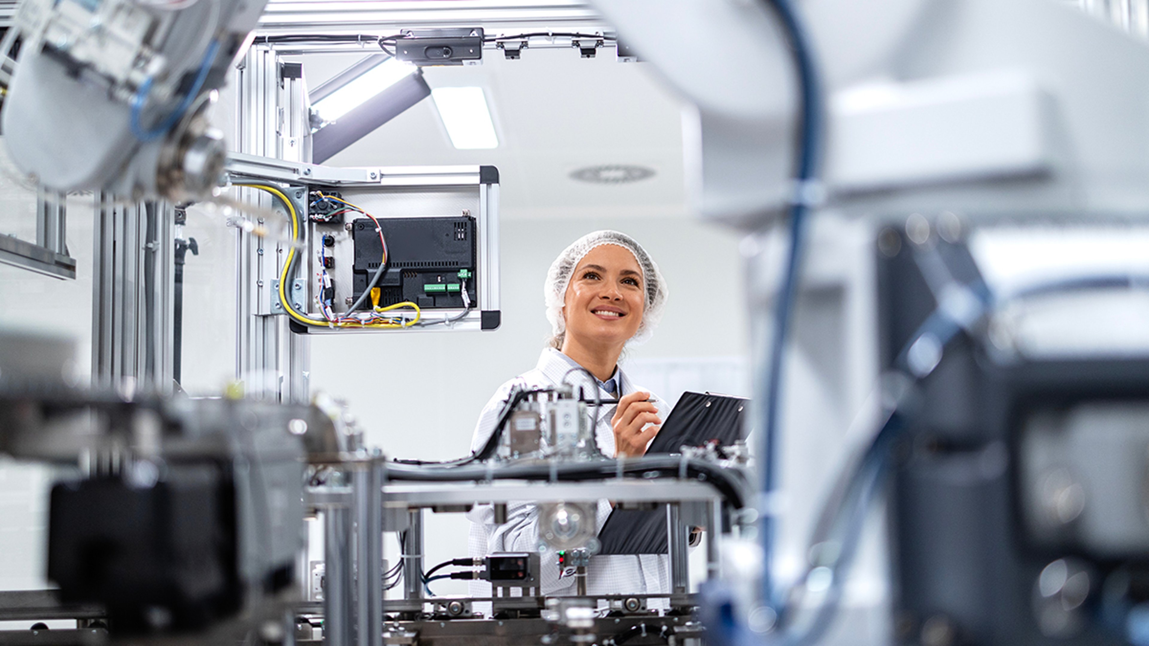 Facility management woman with ipad