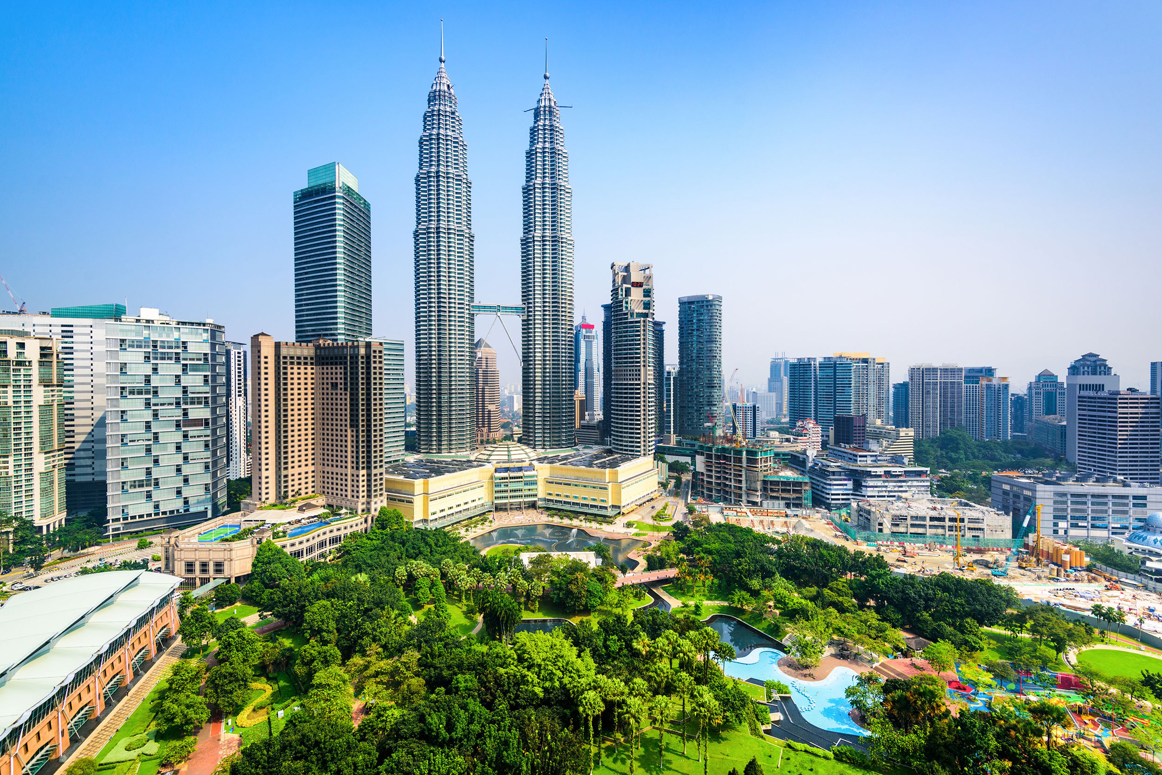 Aerial view of Kuala Lumpur, the capital of Malaysia