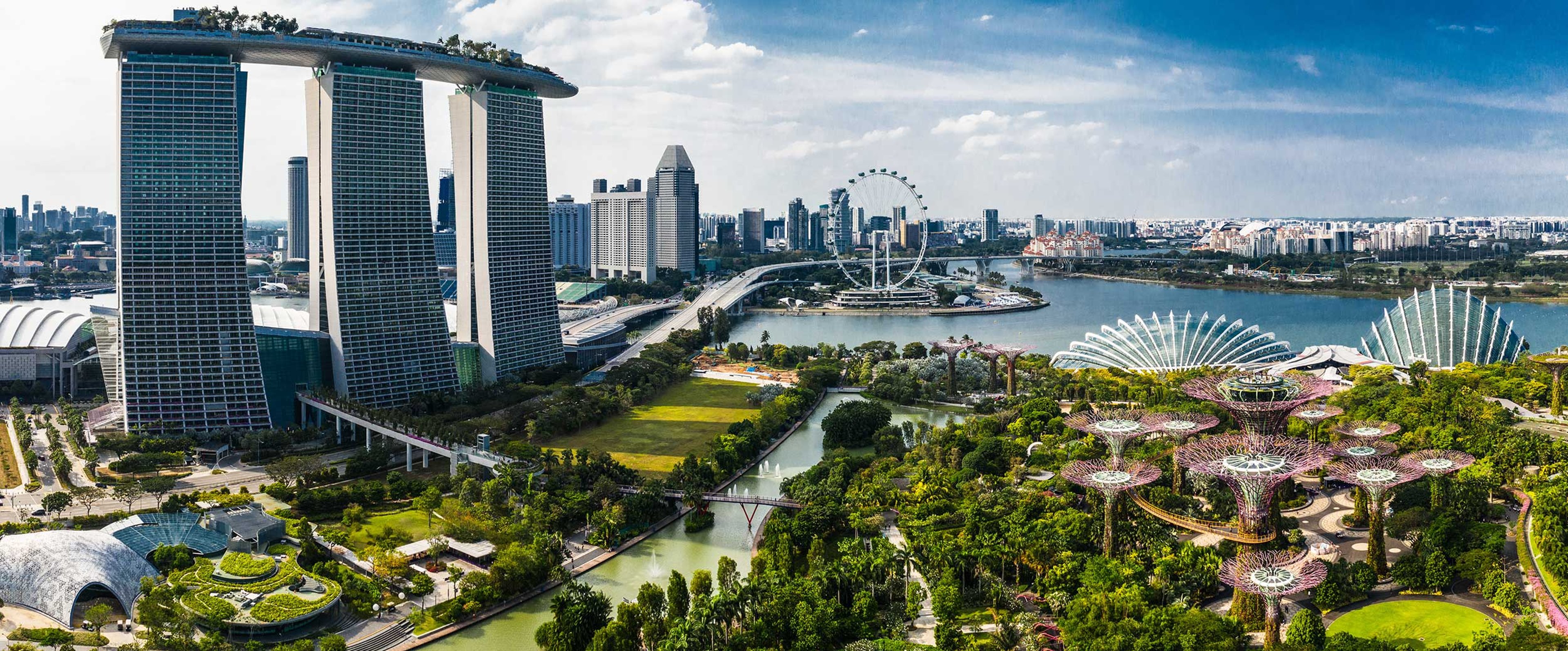Aerial view of Singapore