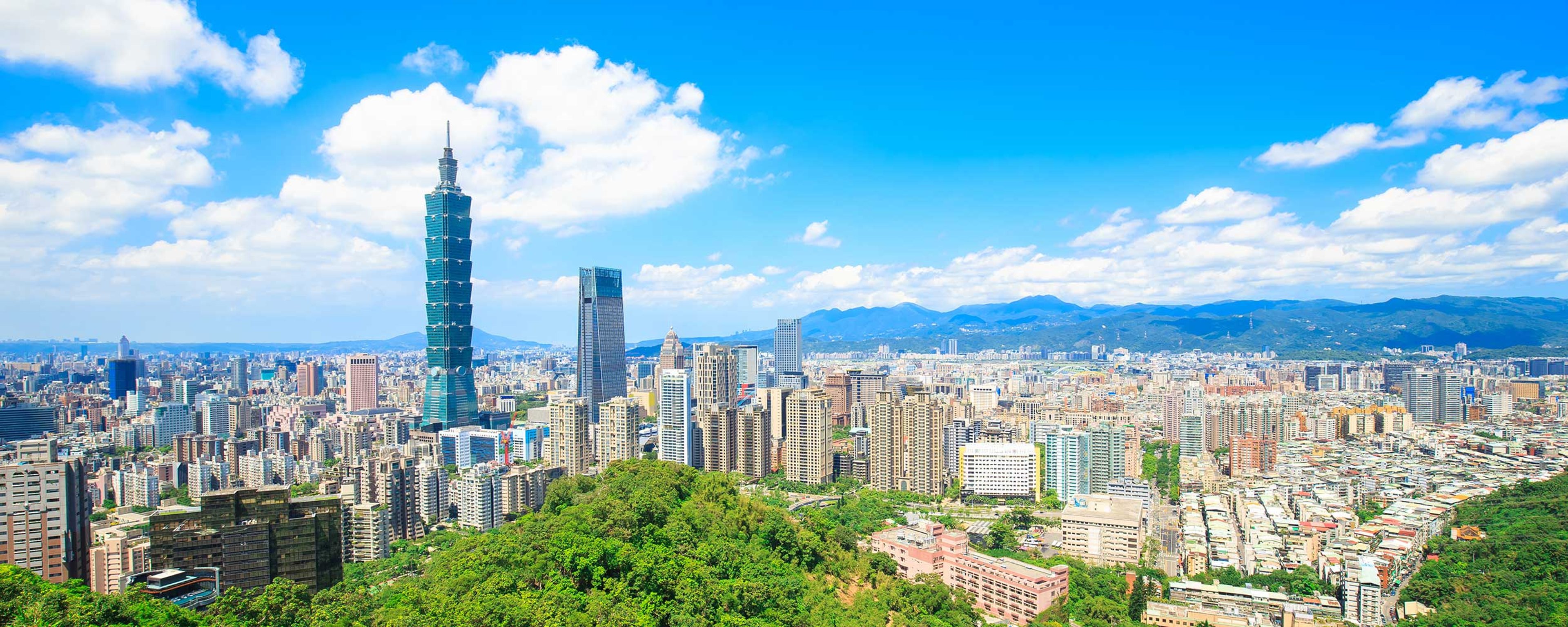 Aerial view of Taipei, the capital of Taiwan