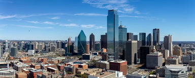 Aerial view of Dallas, Texas