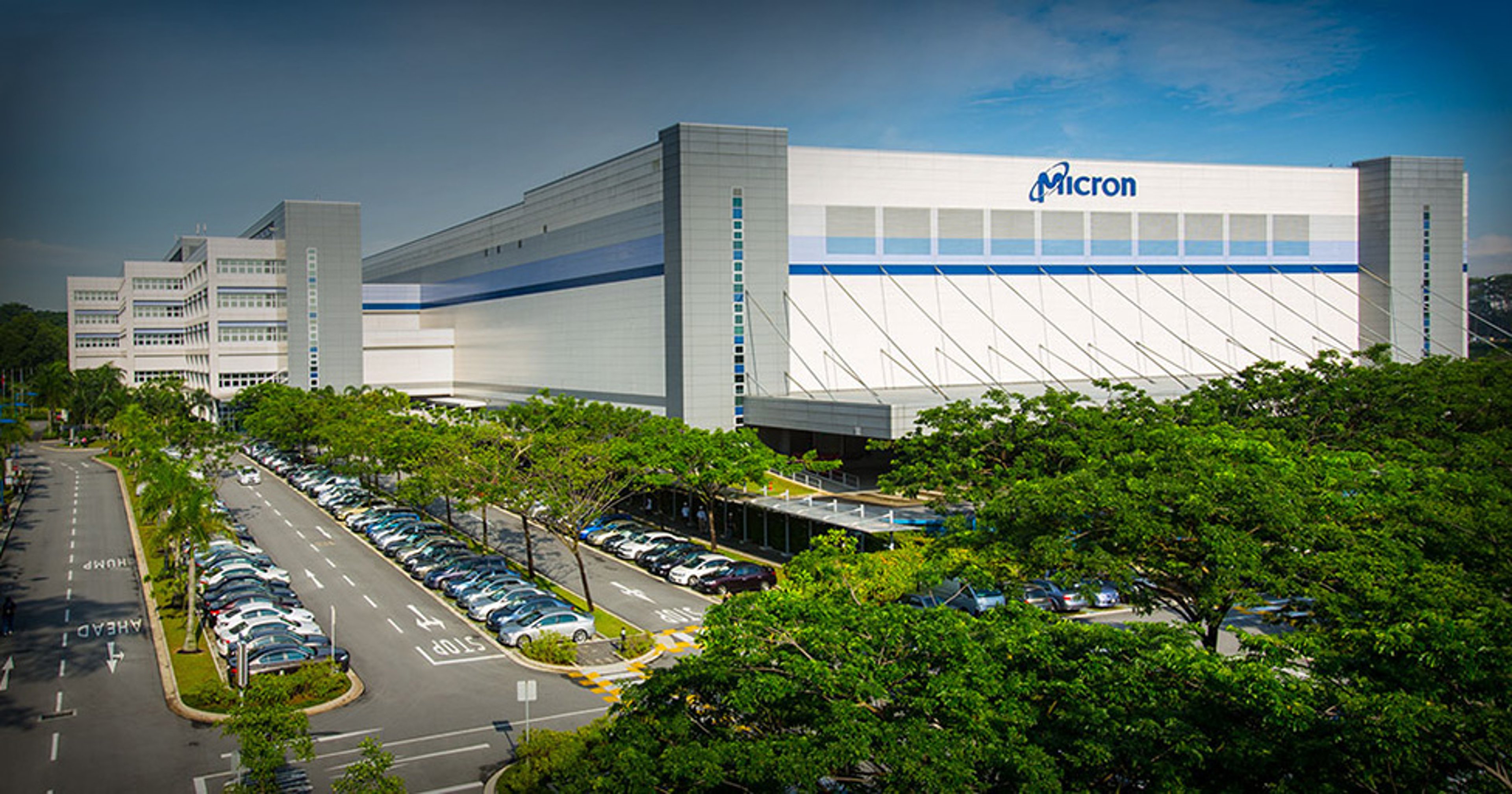 Aerial view of a wafer fab from the outside perspective