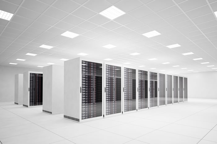 Stock photo of a data center interior