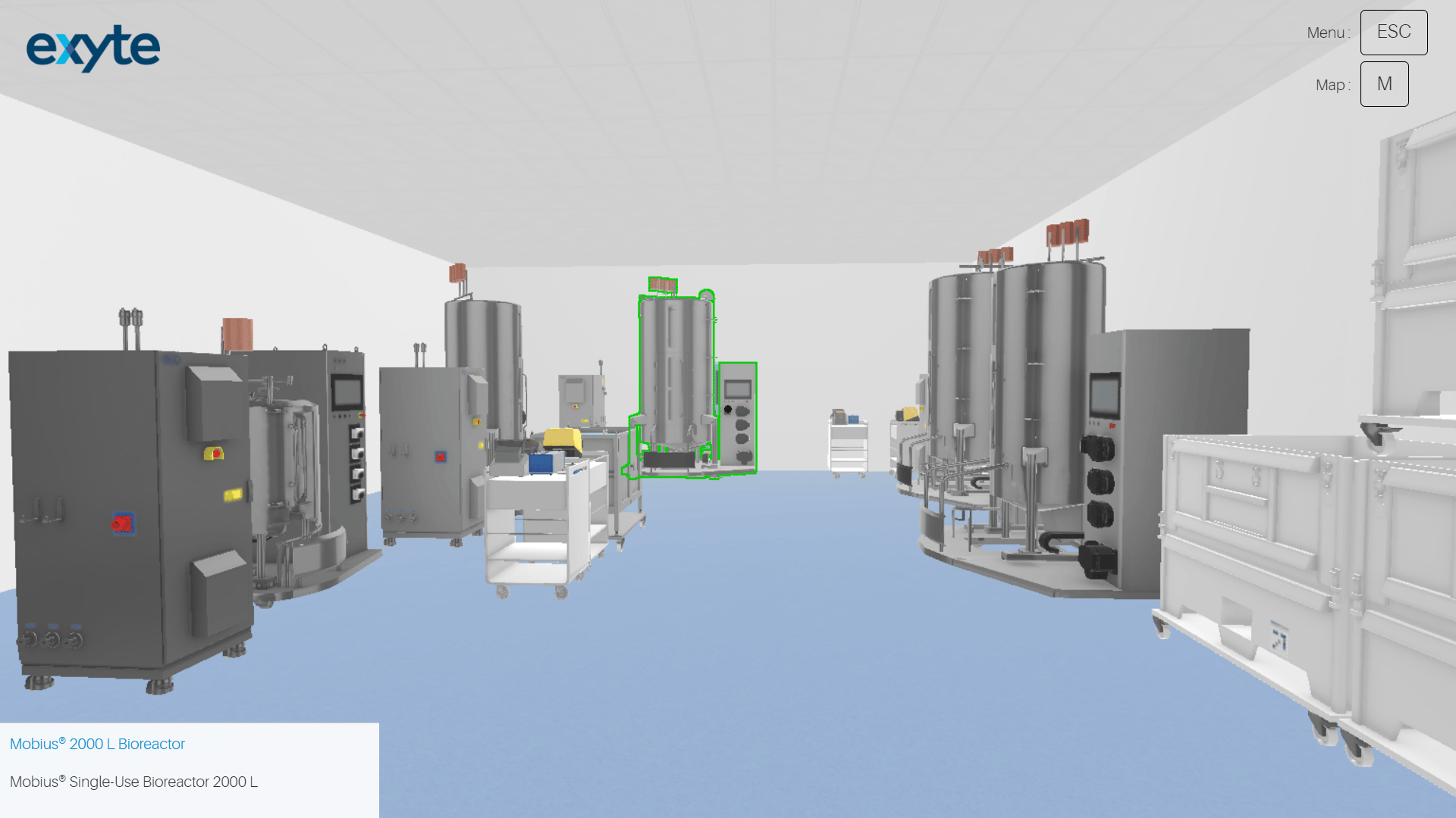 in-program view of a facility layout in ExyVision