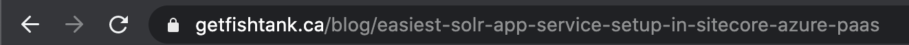 Screenshot of a page URL