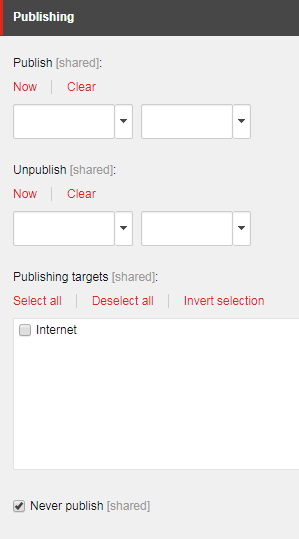 Never Publish Field