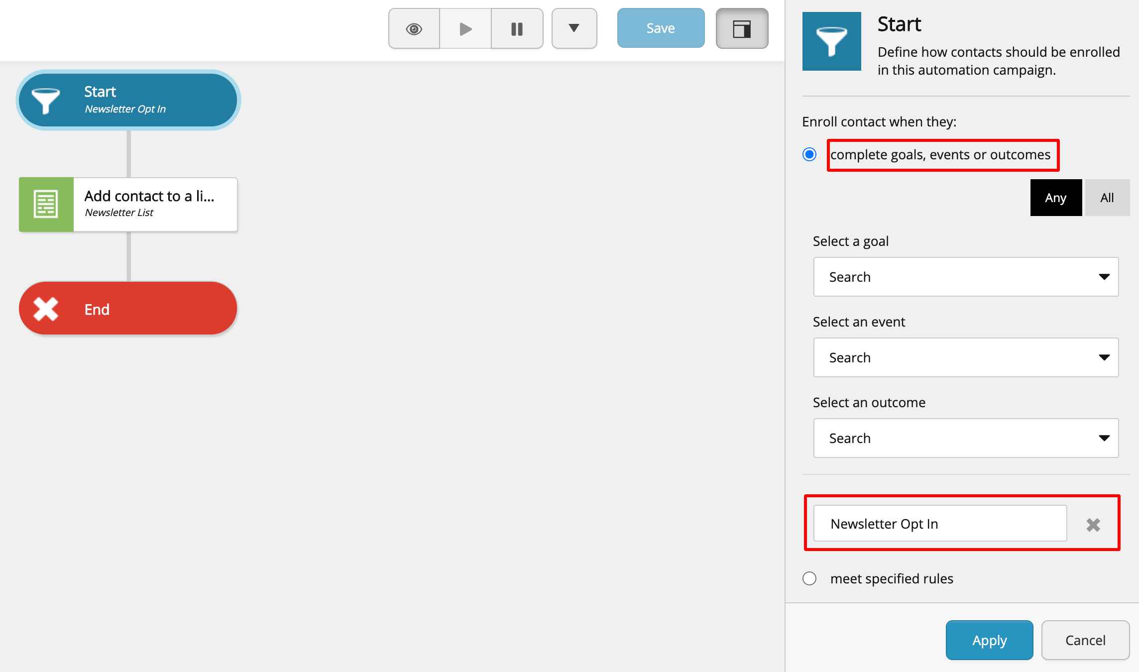 marketing automation campaign example