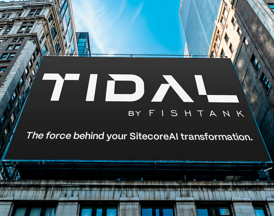 Billboard promoting TIDAL, Fishtank's SitecoreAI accelerator