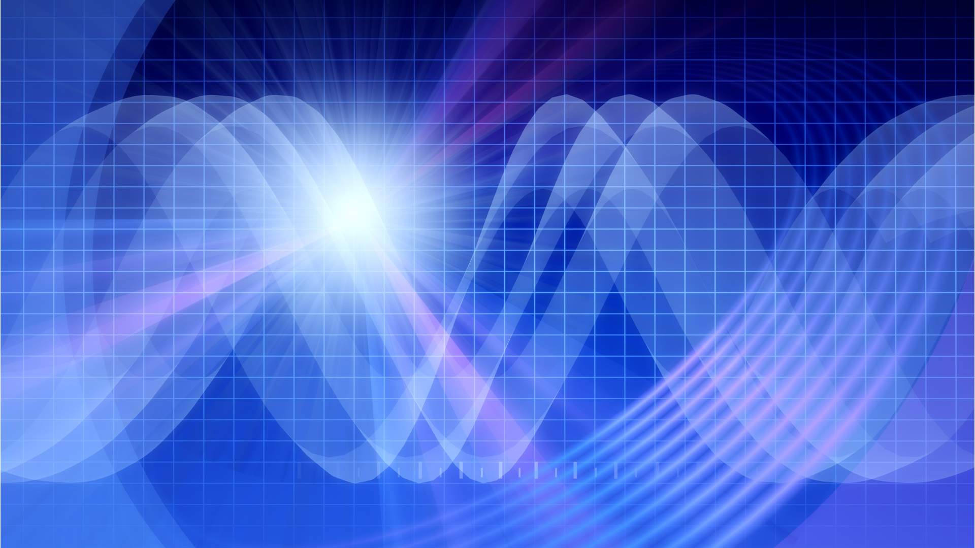 Blue background with sine waves