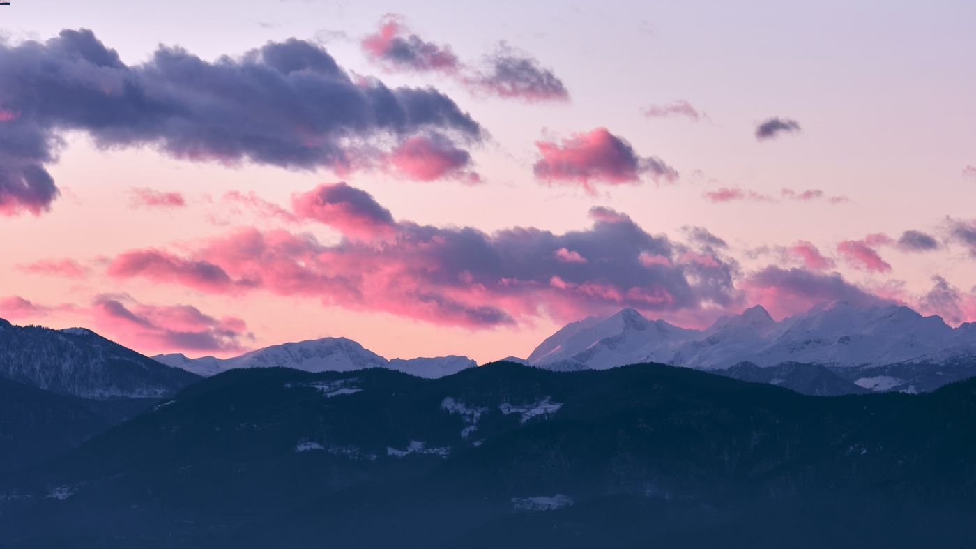 Cloudy Mountain Sunset