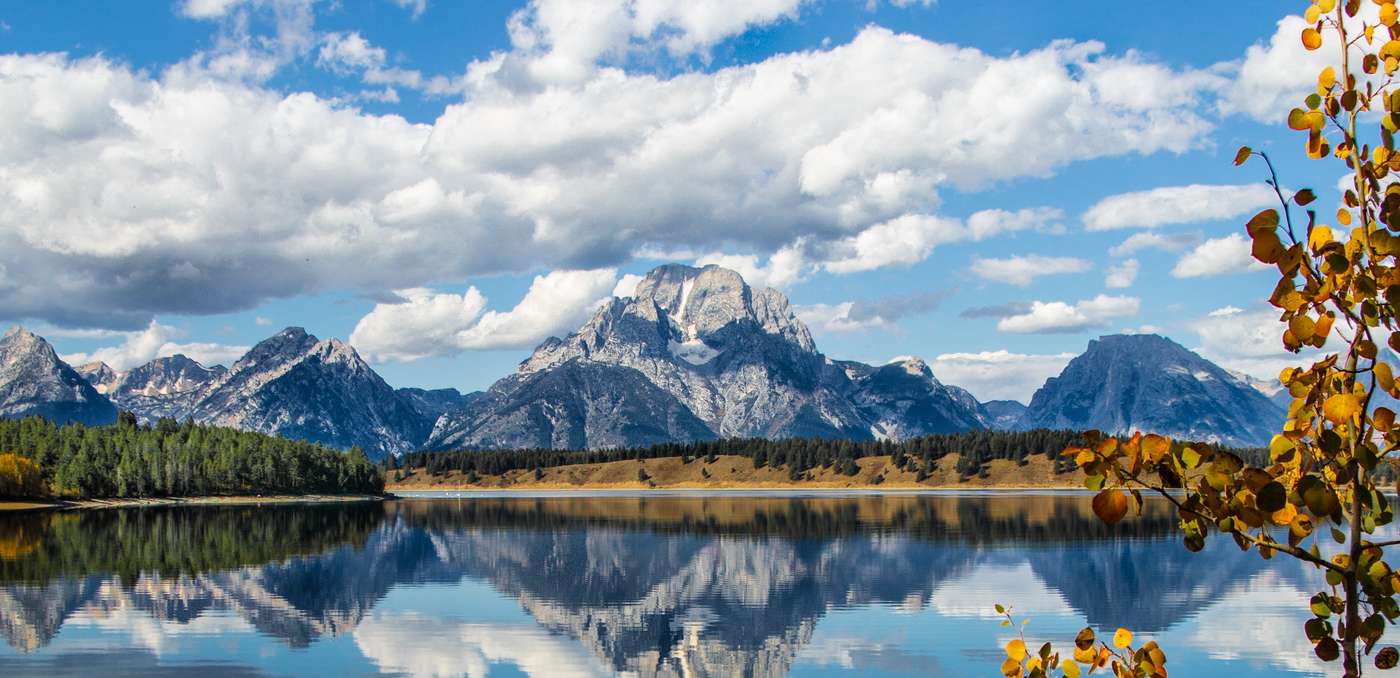 Mountain with a glass lake