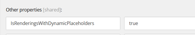 Property setting for 'IsRenderingsWithDynamicPlaceholders' set to true