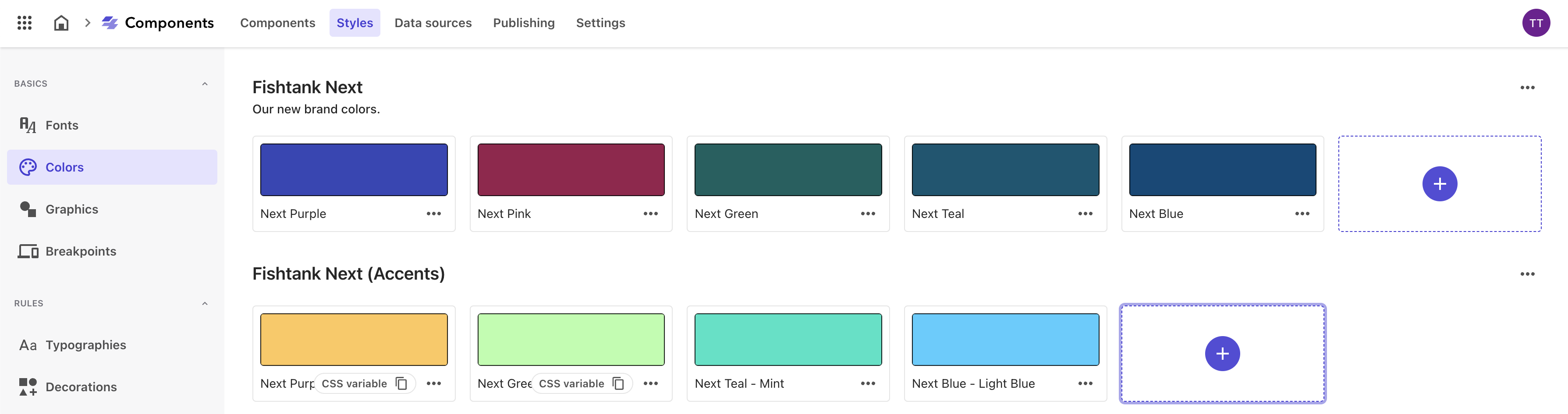 Defining brand colors in the Sitecore XM Cloud Components Style Library