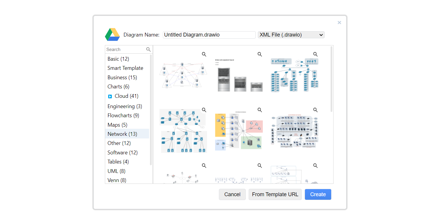 Business process flowchart in Lucidchart with various shapes and connections for decision-making.