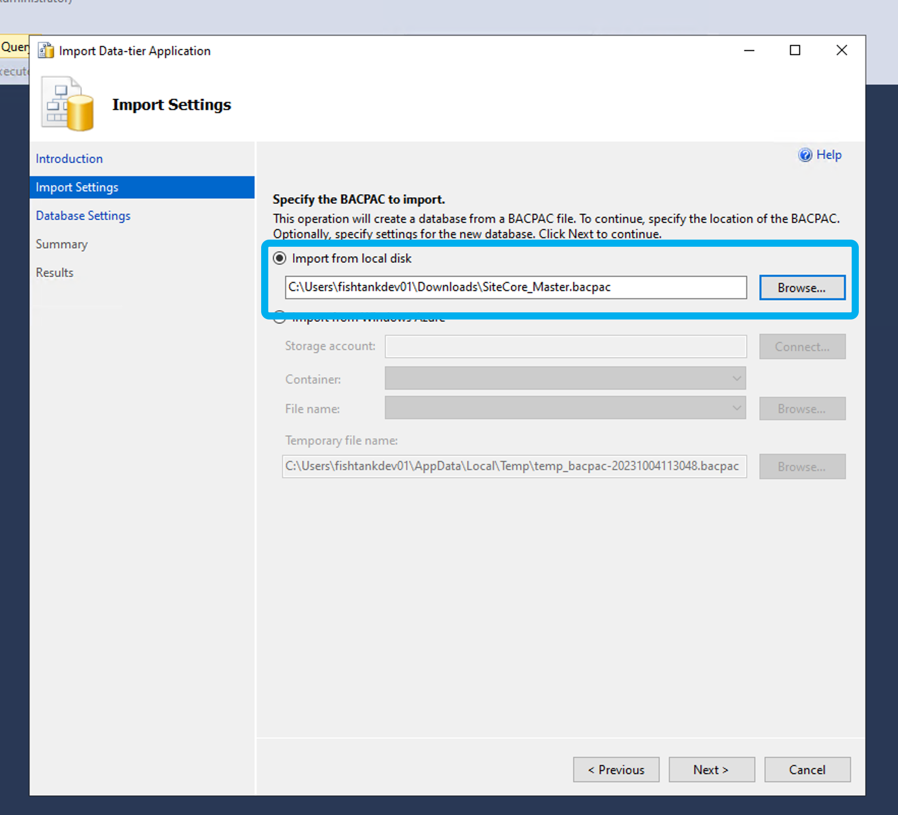 Steps To Import, Update & Replace The Sitecore Databse