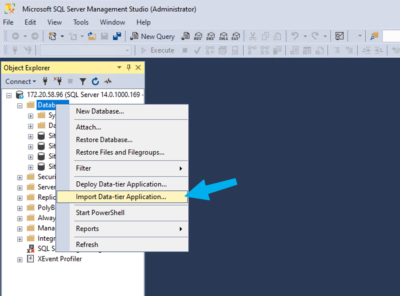 Steps To Import, Update & Replace The Sitecore Databse