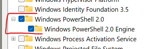 Image of Windows PowerShell Folders Checked Before Rebooting PC