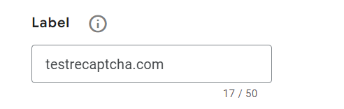 Google reCAPTCHA label