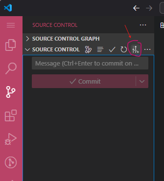 Screenshot of VSCode Showing Git Graph in the Source Control Tab