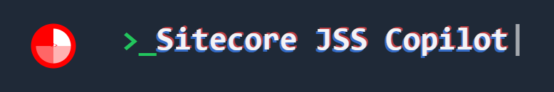 Sitecore JSS Copilot logo with command prompt styling"
